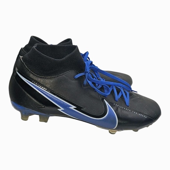 Nike Soccer Cleats Mens Size 6.5 (Black Blue White)‎ CW0580-991 Mercurial - Picture 1 of 11